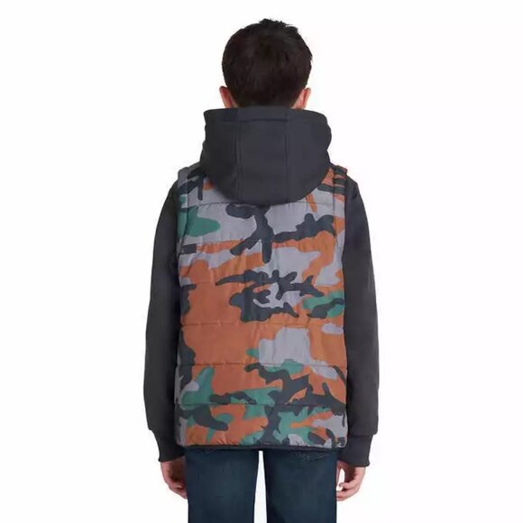 Timberland Boys Hybrid Zip Up Jacket, Camo, Mid-Weight Size 4T - Picture 2 of 14